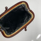 Vintage Tapestry Clutch Purse Wallet Floral Design and Plastic Closure