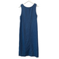 Vintage 1990s Sun River Clothing Co Denim Maxi Dress Embroidered Medium Petite