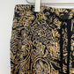 Cabi Linen Pants Black and Brown Straight Leg Crop Small