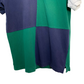 Vintage 90s Nautica Color Block Checkered Green and Blue Polo XL Cotton