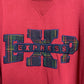 Vintage 90s Express Red Sweatshirt Large Plaid