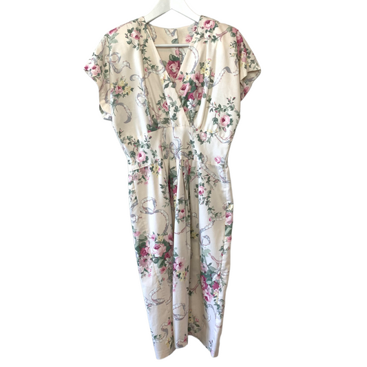 Vintage 1980s V.L.P. Floral Dress 12 Union Made