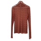 Intimately Free People Sweet Memories Turtleneck Sheer Lace Terracotta Large
