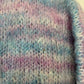 Vintage Hand knit Space Dyed Cropped Mock Neck Sweater Small