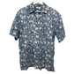 Vintage 90s Pierre Cardin Shirt Geometric Printed Palm Tree Cotton Large