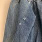 80s Denim Jacket Jean Bomber Coat Cotton Medium
