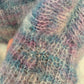 Vintage Hand knit Space Dyed Cropped Mock Neck Sweater Small