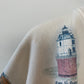 Vintage Woolrich Lighthouse Print Cardigan Sweater Jacket Coastal