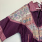 80s Athletic Works Windbreaker Purple Jacket with Fair Isle Fleece Pattern Medium