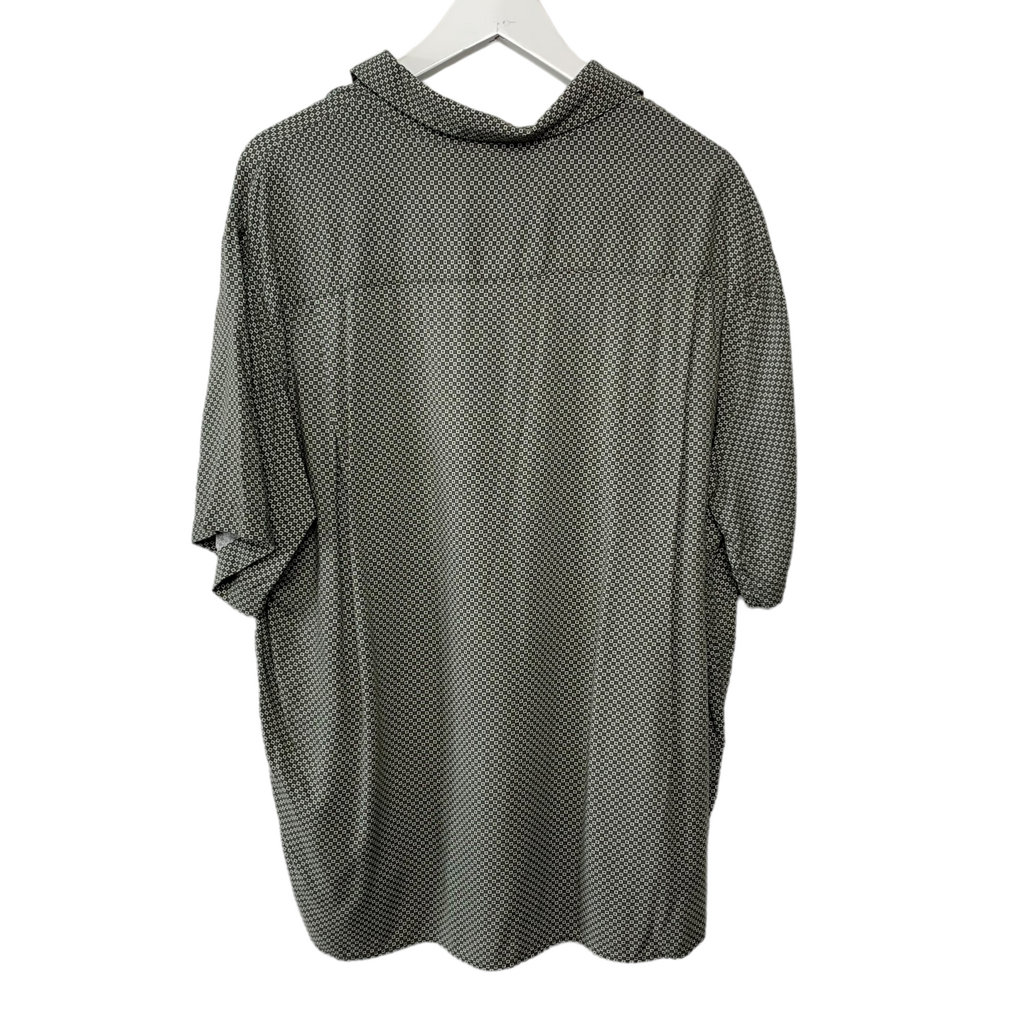 Batik Bay Geometric Print Short Sleeve Button Down Collared Shirt XL
