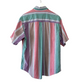 Vintage 90s Roundtree & Yorke Bold Striped Short Sleeve Button Down Shirt Cotton Medium