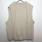 Vintage Eddie Bauer Oatmeal Sweater Vest Made in the USA Cotton Knit Large