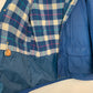 Vintage 70s 80s Woolrich Woman Blue Jacket Hooded Field Chore Parka Plaid Wool Medium