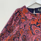Anthropologie Dayna Corduroy Dress Paisley Floral Medium Pink Orange