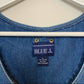 Vintage 90s Blue J. Denim Jean Jumper Dress Large Sleeveless Cotton