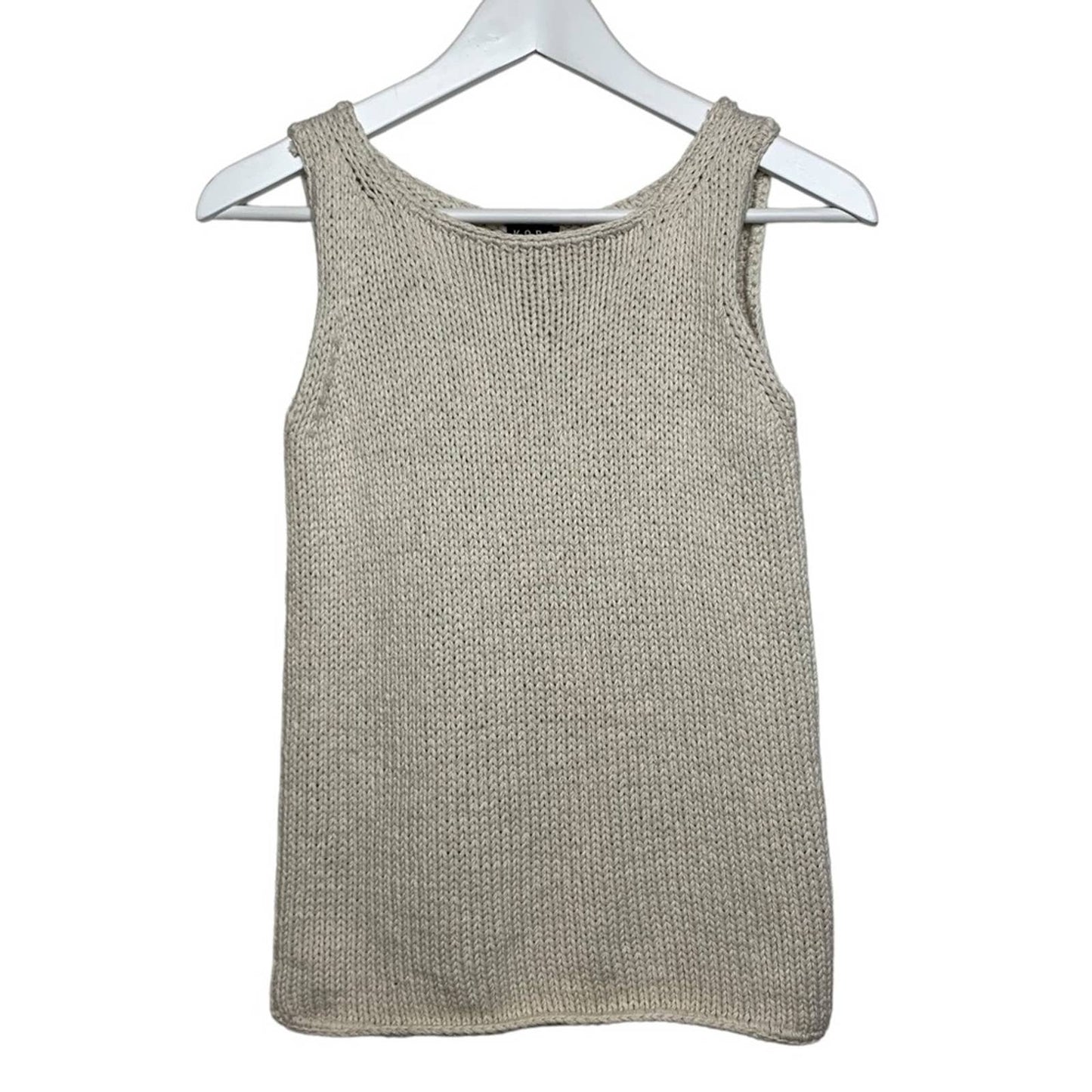 Vintage Michael Kors Cream Knit Tank Top Vest Cotton