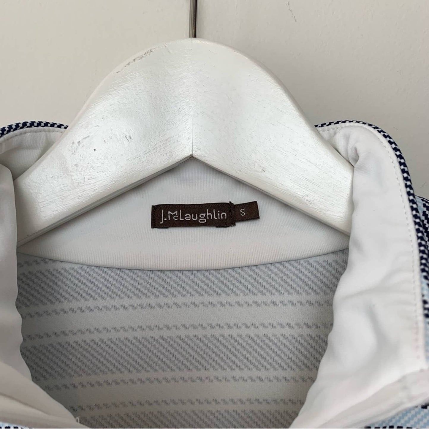 J. McLaughlin Bedford Quarter Zip Striped Top Long Sleeve Pullover Catalina S
