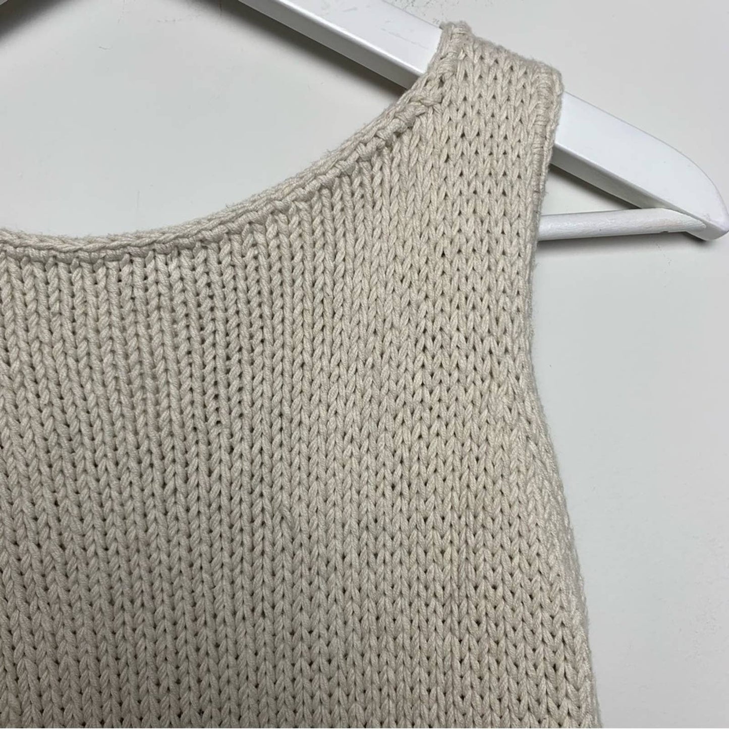 Vintage Michael Kors Cream Knit Tank Top Vest Cotton