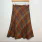 Vintage 60s 70s Patty Woodard Skirt Suit Blazer Wool Plaid Rainbow Pleated