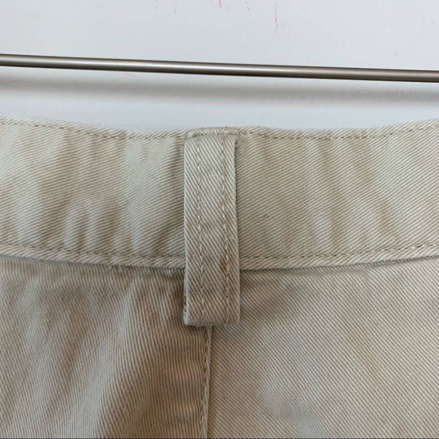 Vintage 90s Pivot Rulea High Rise Trouser Shorts Longer Length Khaki Beige 27