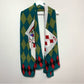 Bob Mackie Wearable Art Silk Scarf Deck of Cards King Queen Jack Ace Argyle