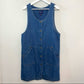 Vintage 90s Blue J. Denim Jean Jumper Dress Large Sleeveless Cotton