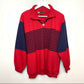 90s Pullover Sweatshirt Zipper Collared 90s 80s Bill Blast 1X Unisex Red