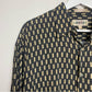Vintage Campia Short Sleeve Button Down Collared Shirt Patterned Large Rayon