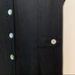 Vintage R&K Originals Black Maxi Dress with Open Back Button Down 12 Collared