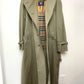 Vintage Burberry Trench Coat Nova Check 14L Long Burberrys Wool Cotton Plaid