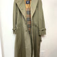 Vintage Burberry Trench Coat Nova Check 14L Long Burberrys Wool Cotton Plaid