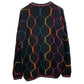 Vintage 90s Tundra Chunky Knit Grandpa Sweater Rainbow Patterned Crewneck Large
