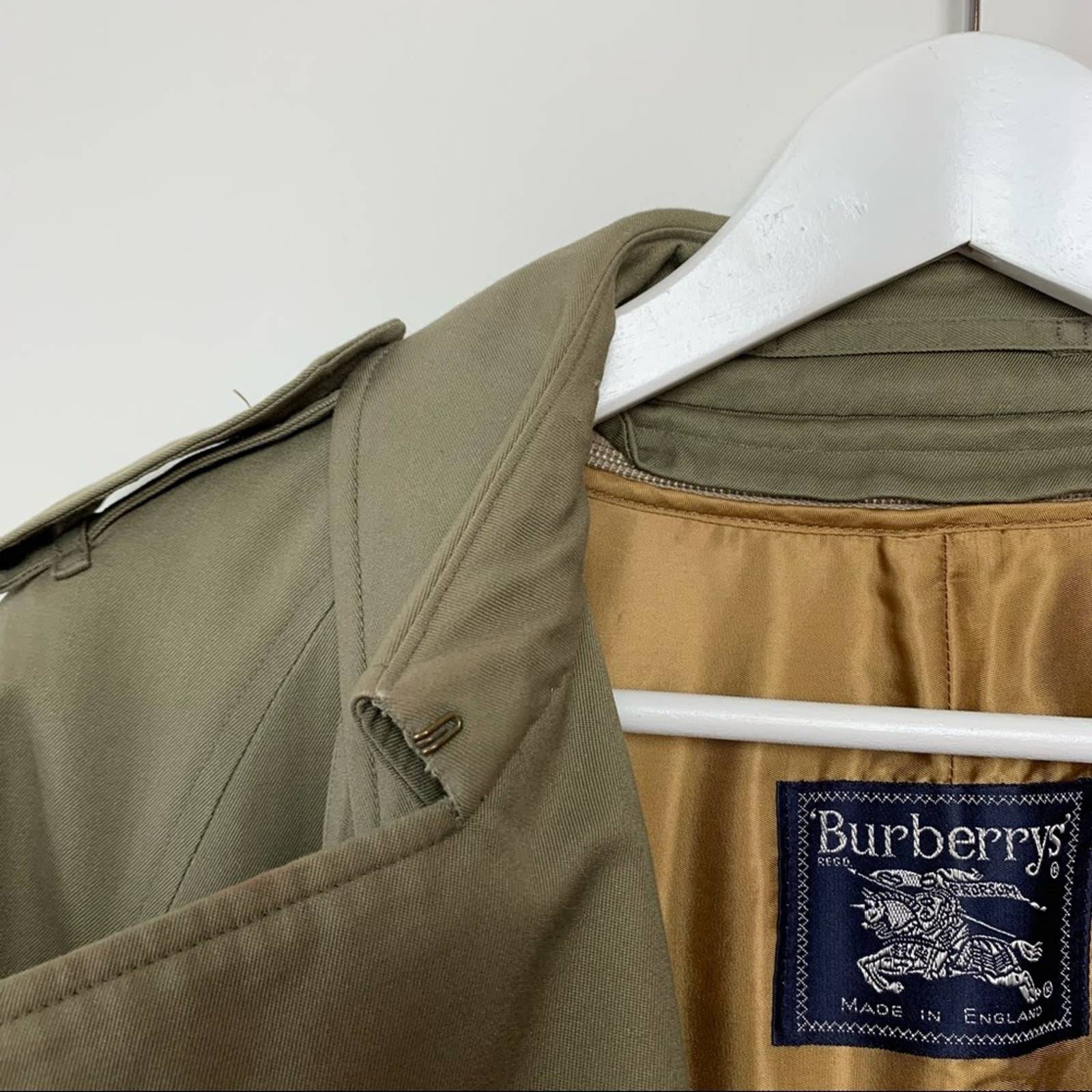 Vintage Burberry Trench Coat Nova Check 14L Long Burberrys Wool Cotton –  Lilac Lawson